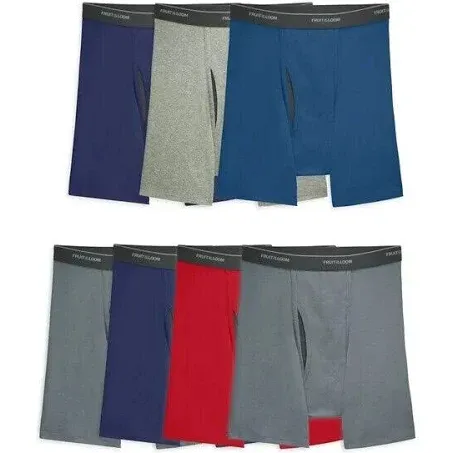 Fruit of the Loom Men&#039;s CoolZone Fly Boxer Briefs, 7 Pack, Size XL