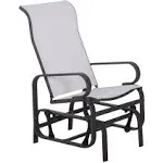 Outsunny Gliding Lounger Chair, Outdoor Swinging Chair with Smooth Rocking Arms and Lightweight Construction for Patio Backyard