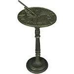 Zeckos 21-Inch Cast Iron Bronze Dragonfly Sundial: A Unique Blend of Artistry and Functionality for Your Garden, Patio, or Pool Area, Infusing Timeless Charm to Exterior Spaces