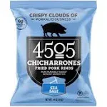 4505 Meats Chicharrones Sea Salt Fried Pork Rinds, 1.1 oz [Pack of 12]