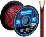 InstallGear 14 Gauge Speaker Wire Cable (30 Foot) - 14 AWG True Spec and Soft Touch Cable - Speaker Cable Wire - Car Speakers Stereos, Home Theater Speakers, Surround Sound, Radio - Red/Black