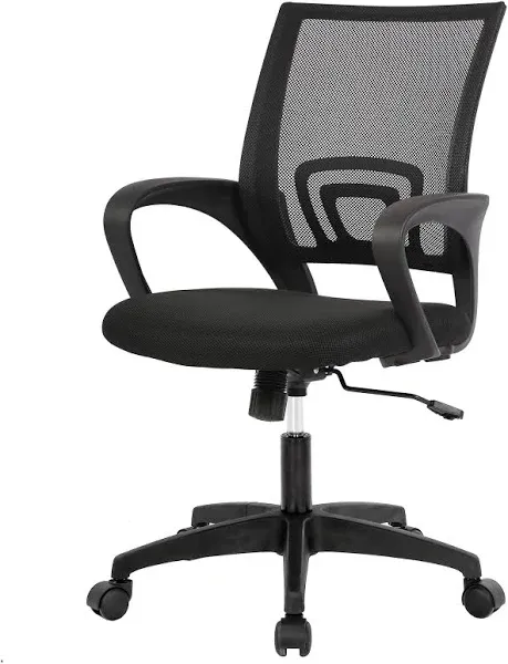 Mid Back Mesh Ergonomic Computer Desk Office Chair, Black