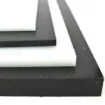 Black Polypropylene Copolymer (PPC) Plastic Sheet 1/2" Thick, Size 6" x 24" Chemical, Impact Resistant Panel Dimensions 5.75 x 23.75 in