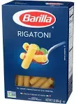 Barilla Mezzi Rigatoni Pasta, 16 oz. Box (Pack of 12) - Non-GMO Pasta Made with Durum Wheat Semolina - Kosher Certified Pasta