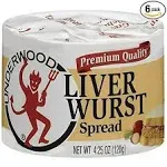 Underwood Liver Wurst Spread, 4.25oz Can Pack of 6