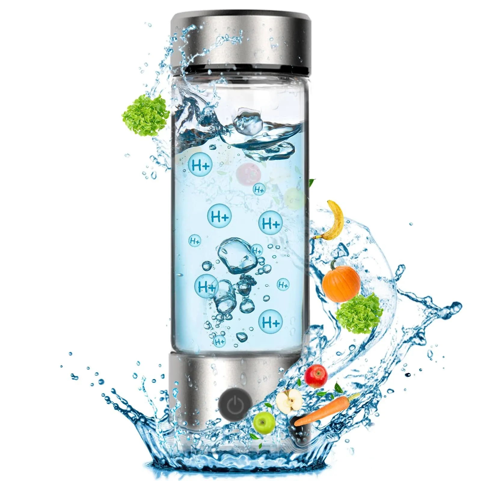 Fakllod Botella De Agua De hidrógeno, Portátil Recargable aquahealth Generador De Agua De hidrógeno, Máquina ionizadora De Agua De hidrógeno, Con