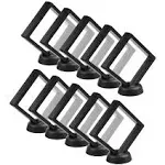 Set of 10 Pcs Black 3D Floating Frame Display Holder Stands ，Medallions, Jewelry