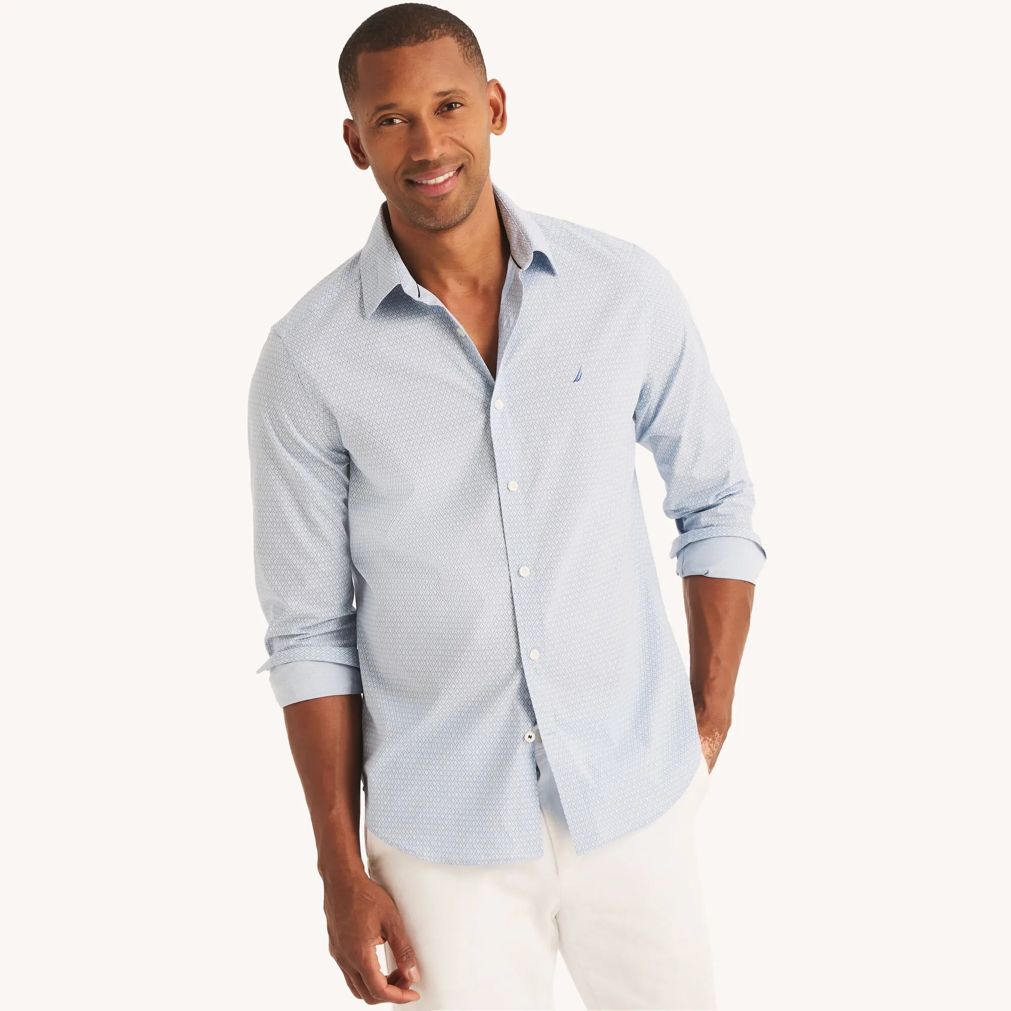 Wrinkle-Resistant Printed Wear To Work Shirt