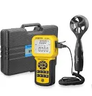 BTMETER BT-856A Pro CFM Anemometer Measures Wind Speed, Wind Flow, Wind Temp for HVAC Air Flow Velocity Meter with USB