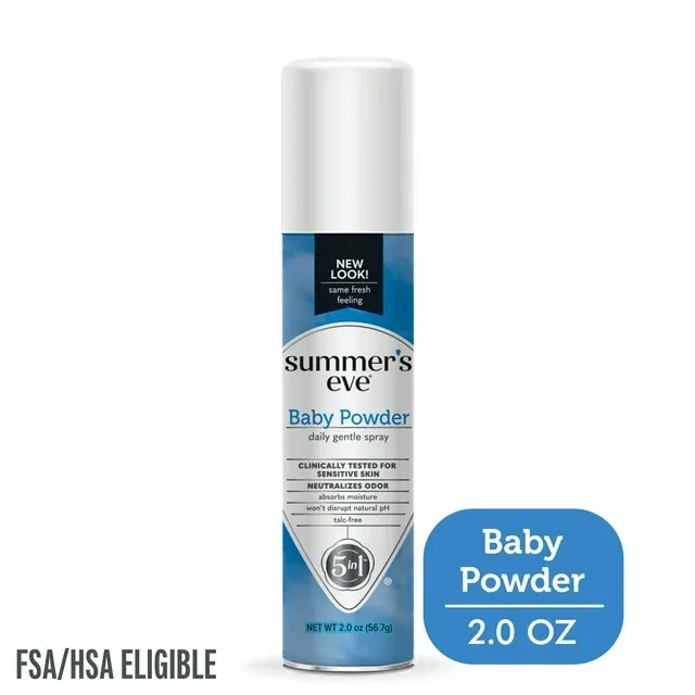 Summer's Eve Freshening Spray, Baby Powder - 2.0 oz