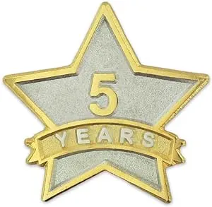 PinMart Pinmart's 30 Year Service Award Star Corporate Recognition Dual Plated Lapel Pin, Adult Unisex, Size: 1 Piece