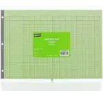 Staples 13 Columns Columnar Book 16.31"W x 11"H Green (217893)