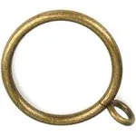 Hanitronic Antique Brass Curtain Rings with Eyelets for Curtain Rods Set of 30 Pcs Curtain Rings 1 14 inch Inner Diameter