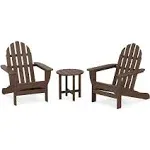 POLYWOOD Classic Adirondack 3-Piece Set - Slate Grey