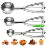 Cookie Scoop Set of 3 - Ice Cream Scoop with Trigger Include 1.5 Tbsp / 2.8 Tbsp