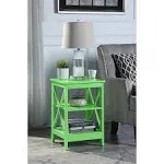 Oxford End Table with Shelves Lime