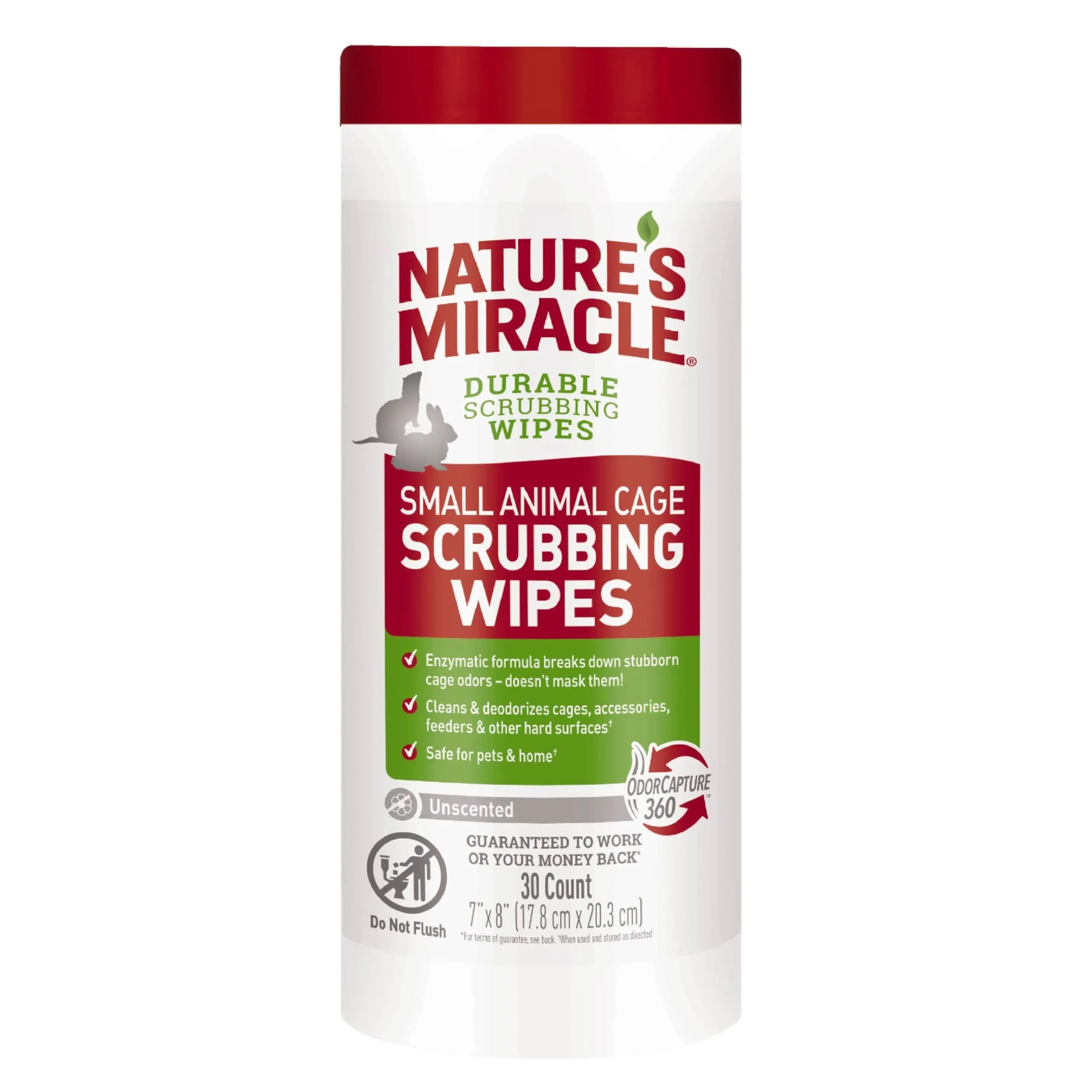 Nature's Miracle Small Animal Cage Scrubbing Wipes 30ct