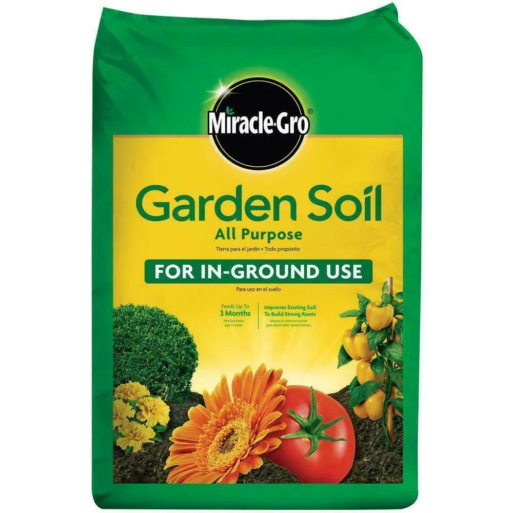 Miracle-Gro All Purpose Garden Soil for Plants Vegetables Flowers, 1 cu. ft.