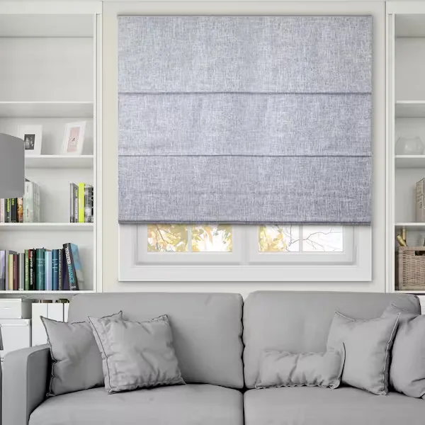 Lexington Gainsboro Cut-to-Size Cordless Blackout Privacy Polyester Roman Shade 48 in. W x 72 in. L