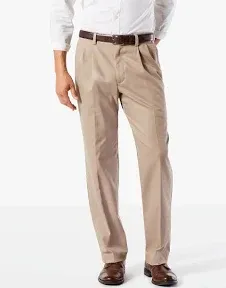 NWT Dockers Easy Khakis, Pleated, Classic Fit in Storm Heather 36 x 32