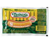 Nathan's Famous Beef Franks Skinless