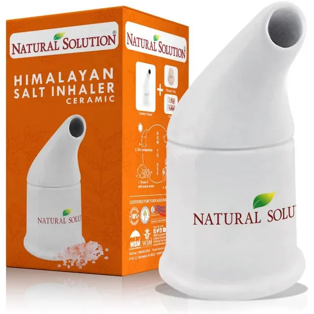 Northlandz Himalayan Pink Salt Ceramic Salt Inhaler, Asthma and Allergy Relief | White, Pack of 1