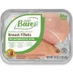 Just Bare Chicken Breast Fillets, Boneless, Skinless - 18 oz