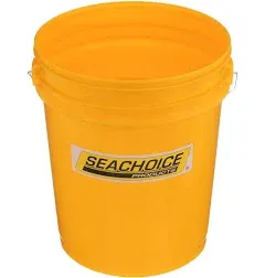 90120 5gallon Plastic Bucket With Metal Handle Yellow