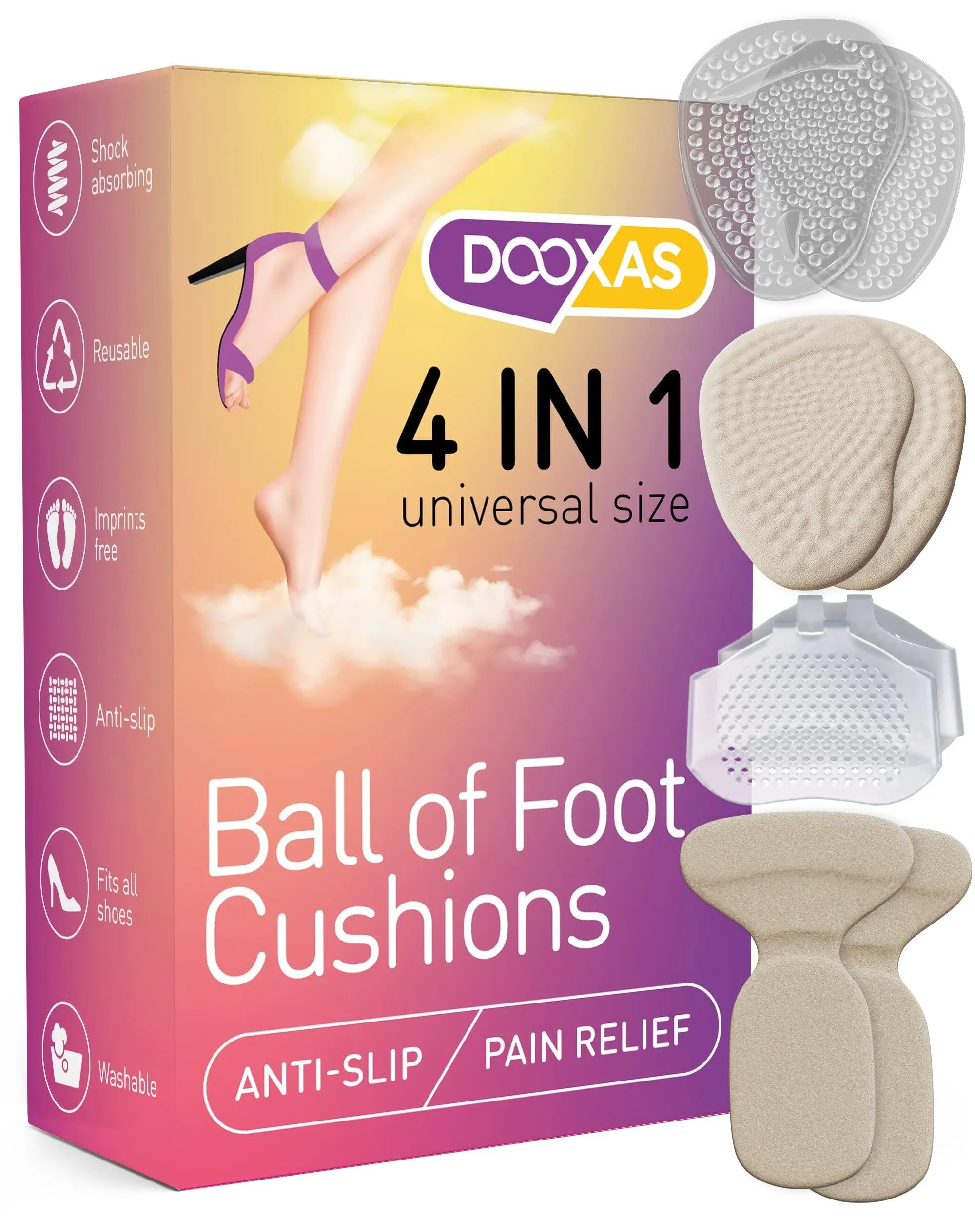 Ball of Foot Cushions for High Heels Shoes Metatarsal Pads for Women – Soft G...