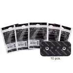 Compex Easy Snap Electrodes - 5-Pack Black, 2in x 4in Dual Snap