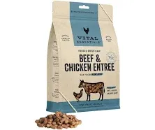 Vital Essentials Beef & Chicken Entree Mini Nibs Freeze-Dried Raw Cat Food 8 oz