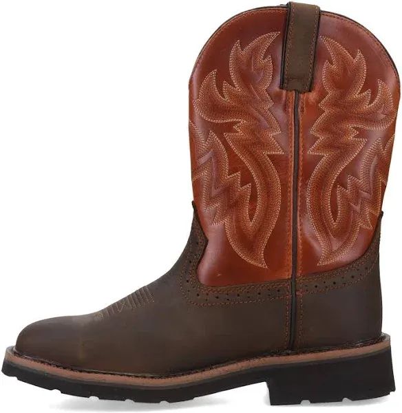 Wolverine Men&#039;s Rancher Wpf Steel-Toe Wellington Rust/Brown Leather W10764