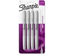 Sharpie Metallic Permanent Markers Fine Point Silver 36/Pack (9597) 61659