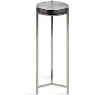 Bronze Angular Marble Accent Table | Kirklands Home