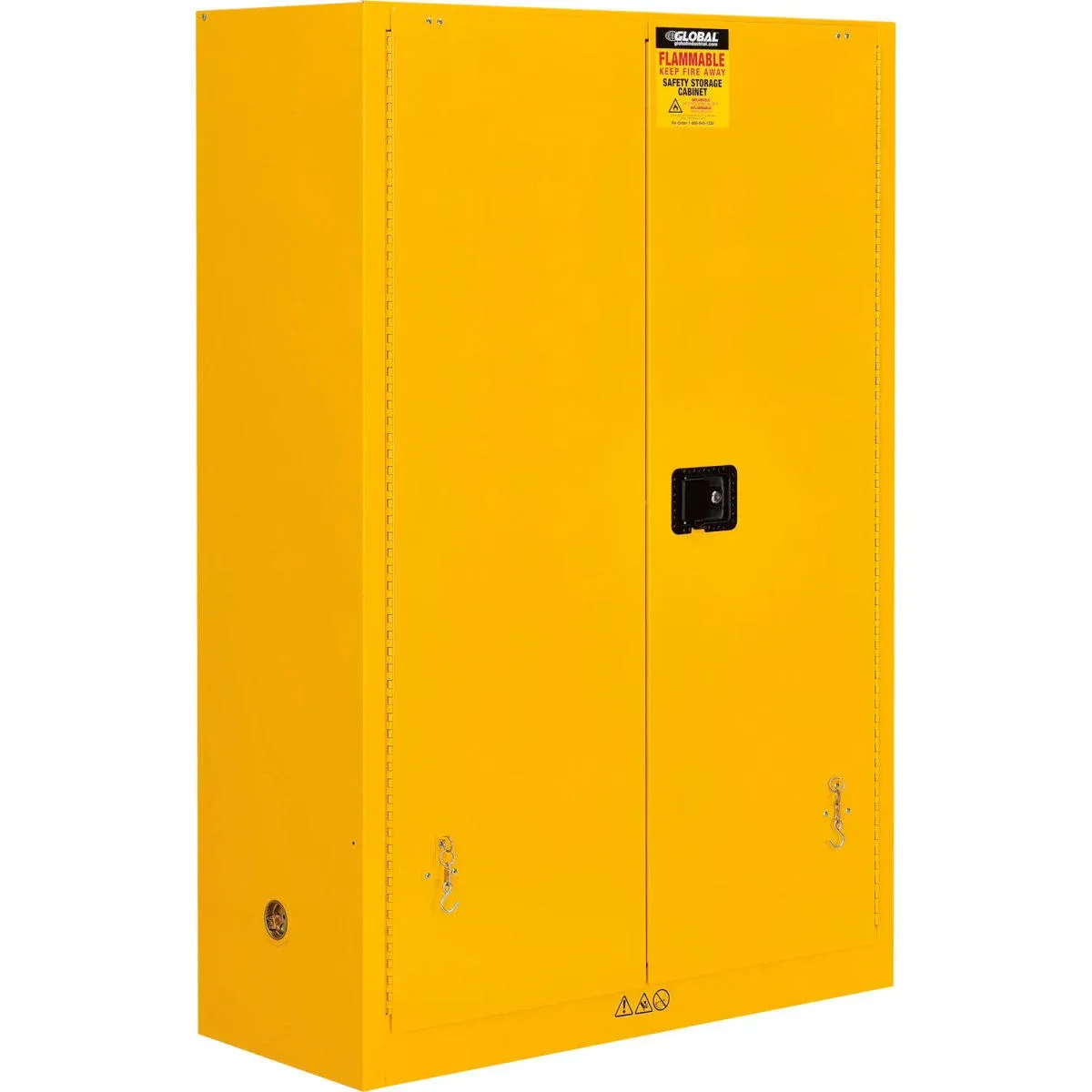 Global Industrial 298601 45 Gal Flammable Cabinet with Self Close Double Door ...