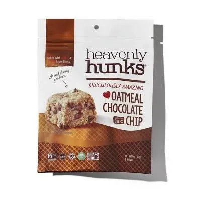 E&C's Heavenly Hunks Cookies, Gluten-Free, Oatmeal Chocolate Chip - 6 cookie hunks, 6 oz