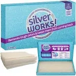 SilverWorks! Deodorizer Laundry Odor Eliminator For Clothes Natural Silver Ion Infused Washer Sheets