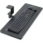 VIVO 25" x 10" Clamp-on Rotating Computer Keyboard and Mouse Tray