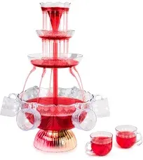 Nostalgia 3-Tier Lighted Party Fountain