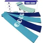 Cruise On Towel Bands 4 Pack The Better Towel Chair Clips Option for Beach Pool Cruise Chairs