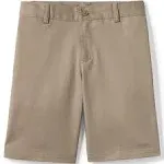 Lands' End School Uniform Boys Plain Front Blend Chino Shorts - 6 - Khaki