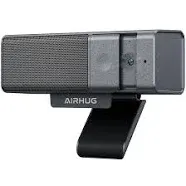 AIRHUG 3 in 1 Webcam 1080P Webcam with Microphone and Speaker USB Webcam with Privacy Cover