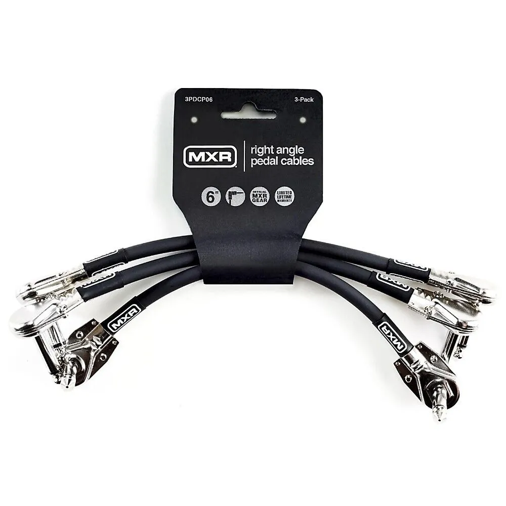 MXR Patch Cable 3-Pack 6 in 6 in. Black