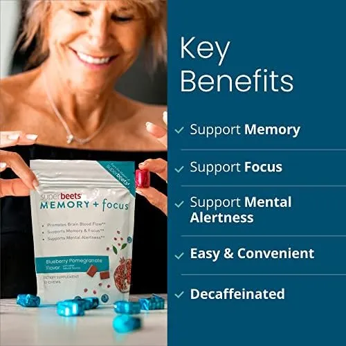 SuperBeets Memory + Focus 30 Chews