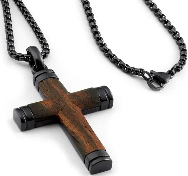 Metal Masters Co. Real Santos Wood Cross Necklace Pendant