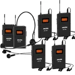 Anleon MTG-100 Wireless Tour Guide System Church Translation 5 Receivers