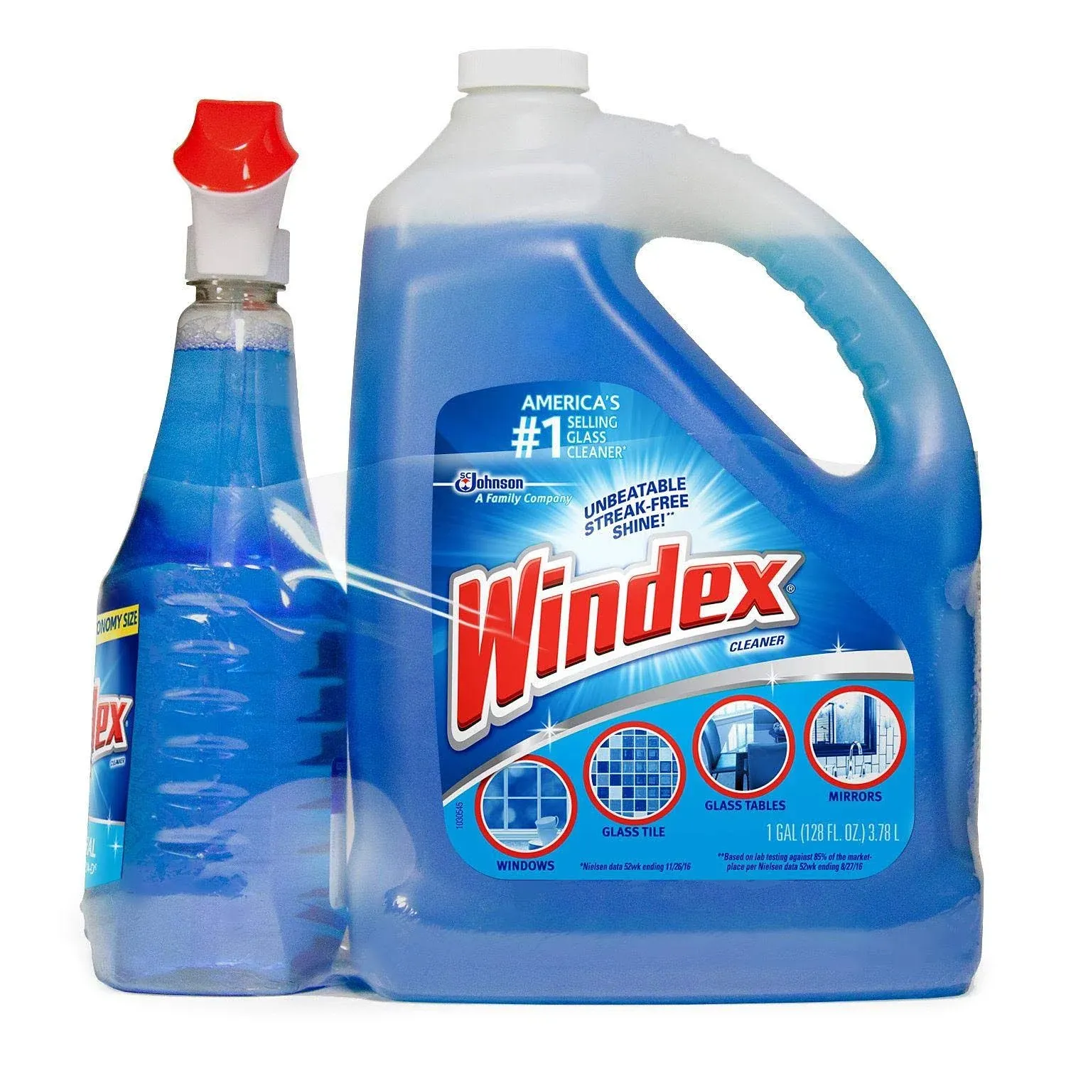 Windex Glass Cleaner Plus Refill, 32 oz and 128 oz, Size: Original