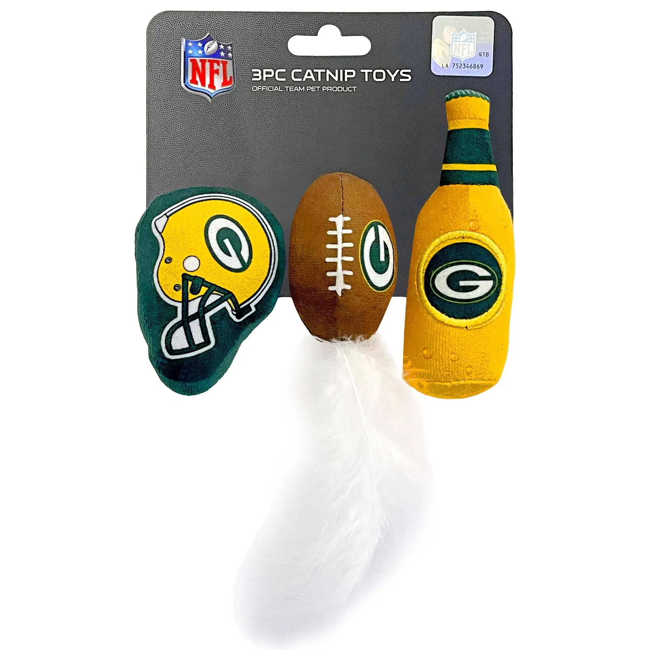 Green Bay Packers 3-Piece Catnip Toy Set