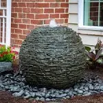 Medium Stacked Slate Sphere — Connie's Pond & Koi LLC The Best Pond Store on the West Coast