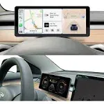 Tesla Head Up Display for Model Y/3 Tesla CarPlay Android Auto HUD with Power Speed Display,9.66 inch IPS Touch Screen, Easy Installation